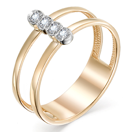 Кольцо, золото, бриллиант, 1-106-801